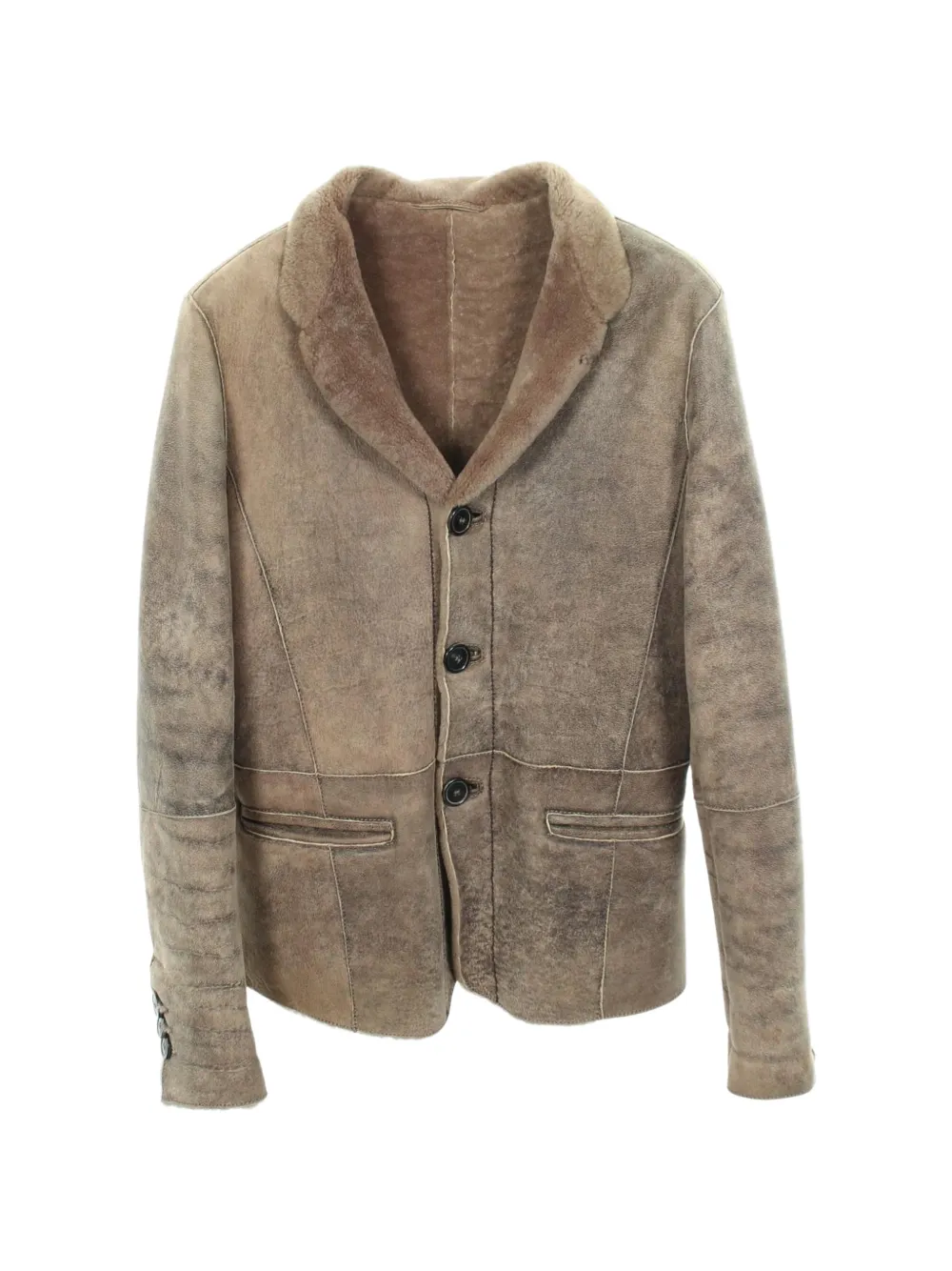 Emporio Armani Pre-Owned 2000 Mouton jacket - Marrone