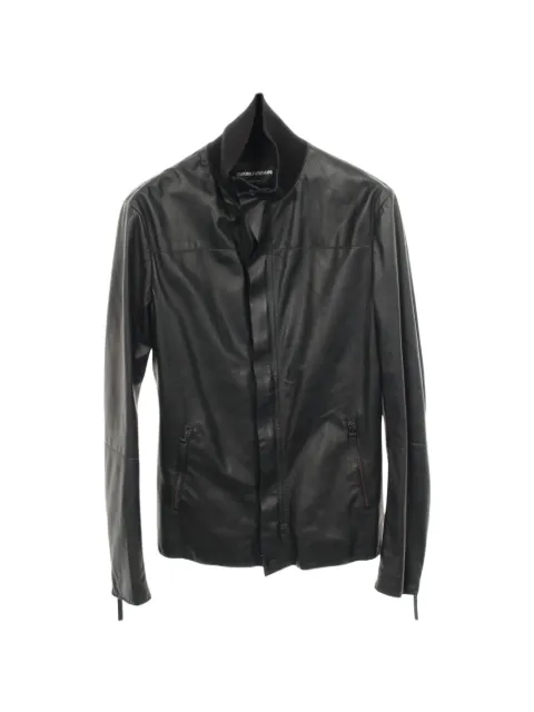 Emporio Armani Pre-Owned panelled zip-up jacket