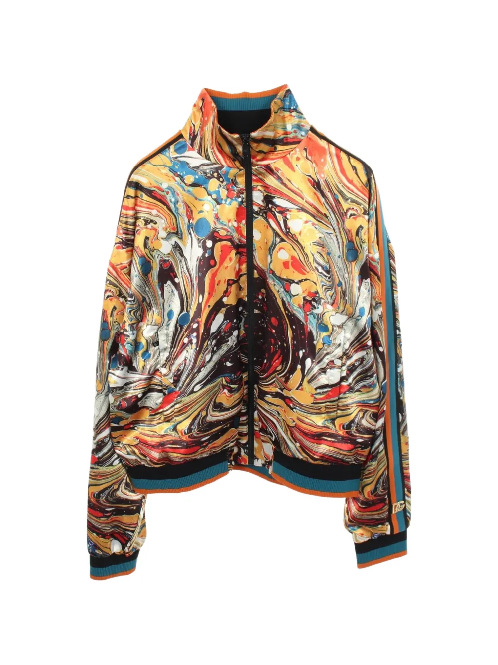 Dolce & Gabbana Pre-Owned 2010 marble-print bomber jacket - Gelb