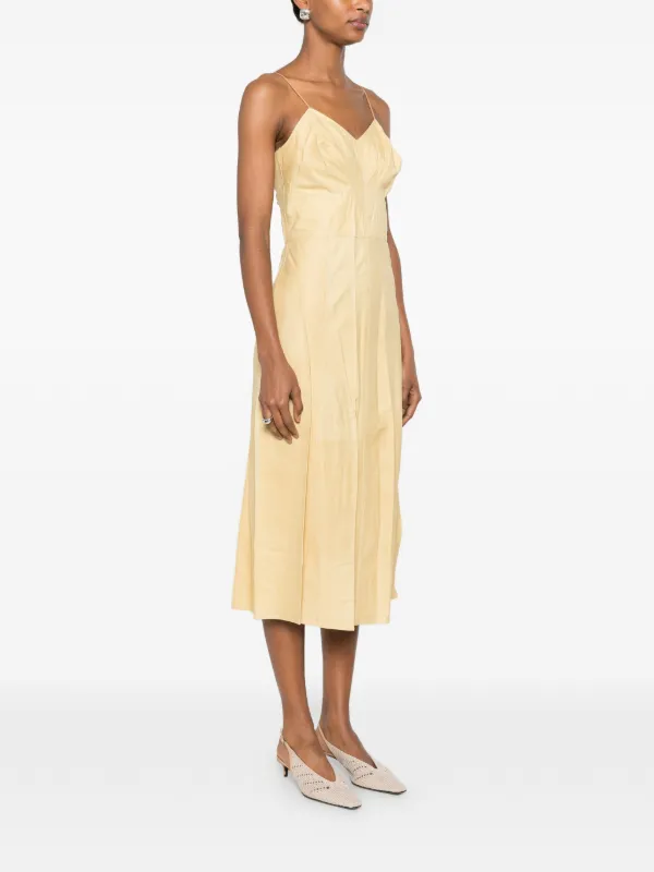 calvin klein v neck midi dress Printed V-Neck Midi Dress