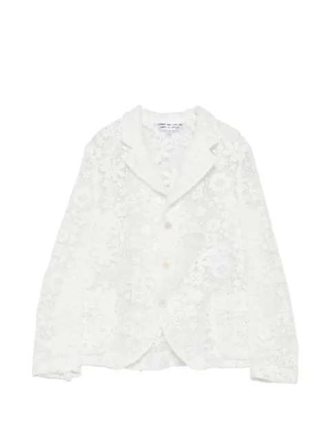 Comme Des Garçons Comme Des Garçons floral-lace blazer