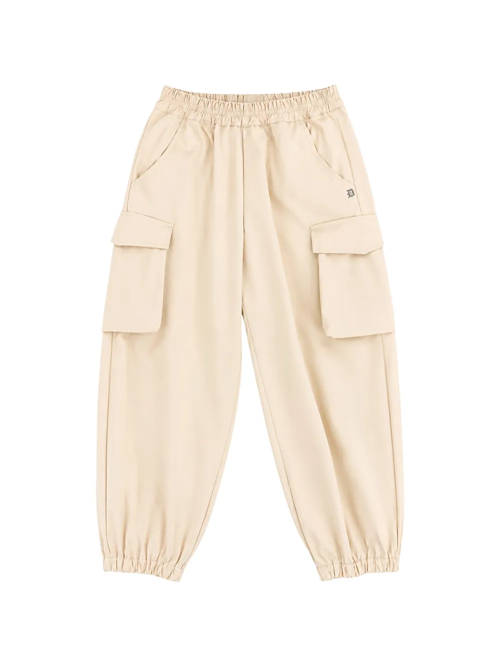 Dondup Kids' Logo-embroidered Elasticated-cuff Cargo Pants In Multi