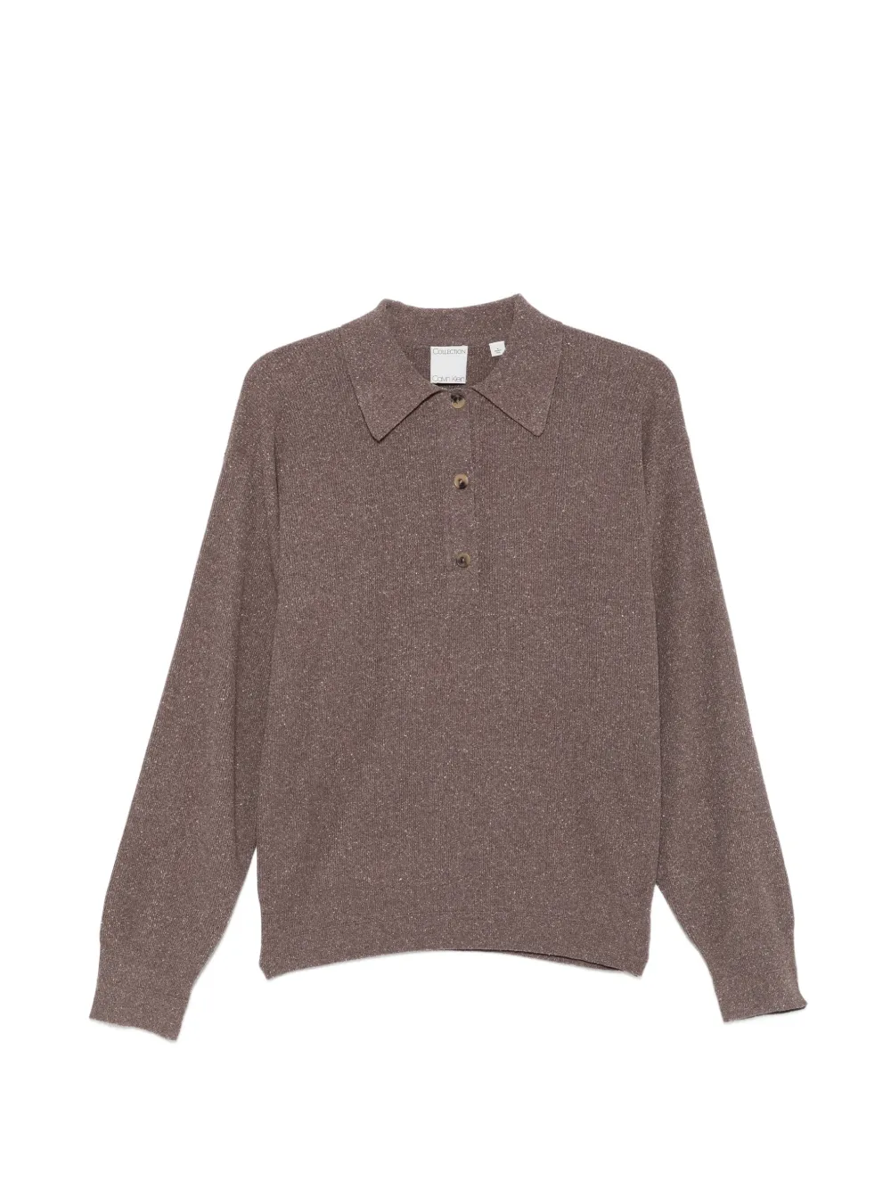 CALVIN KLEIN COLLECTION long-sleeve polo shirt - Marrone