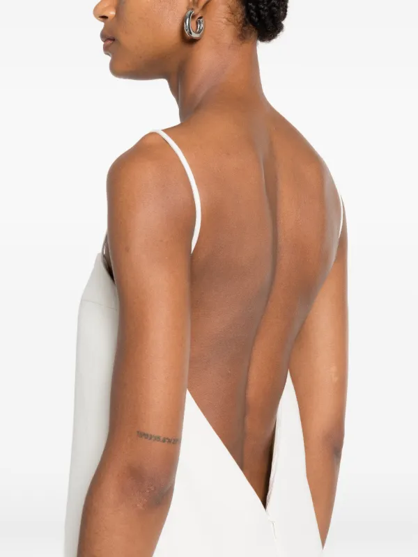 calvin klein open back dress Calvin Klein Open-Back Maxi Slip Dress In Black - 62% Off