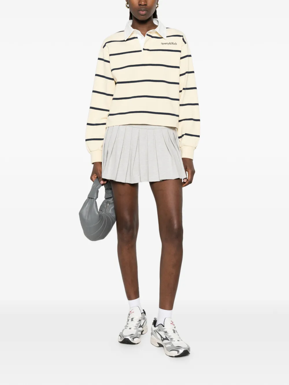 Sporty & Rich Gestreept poloshirt Beige