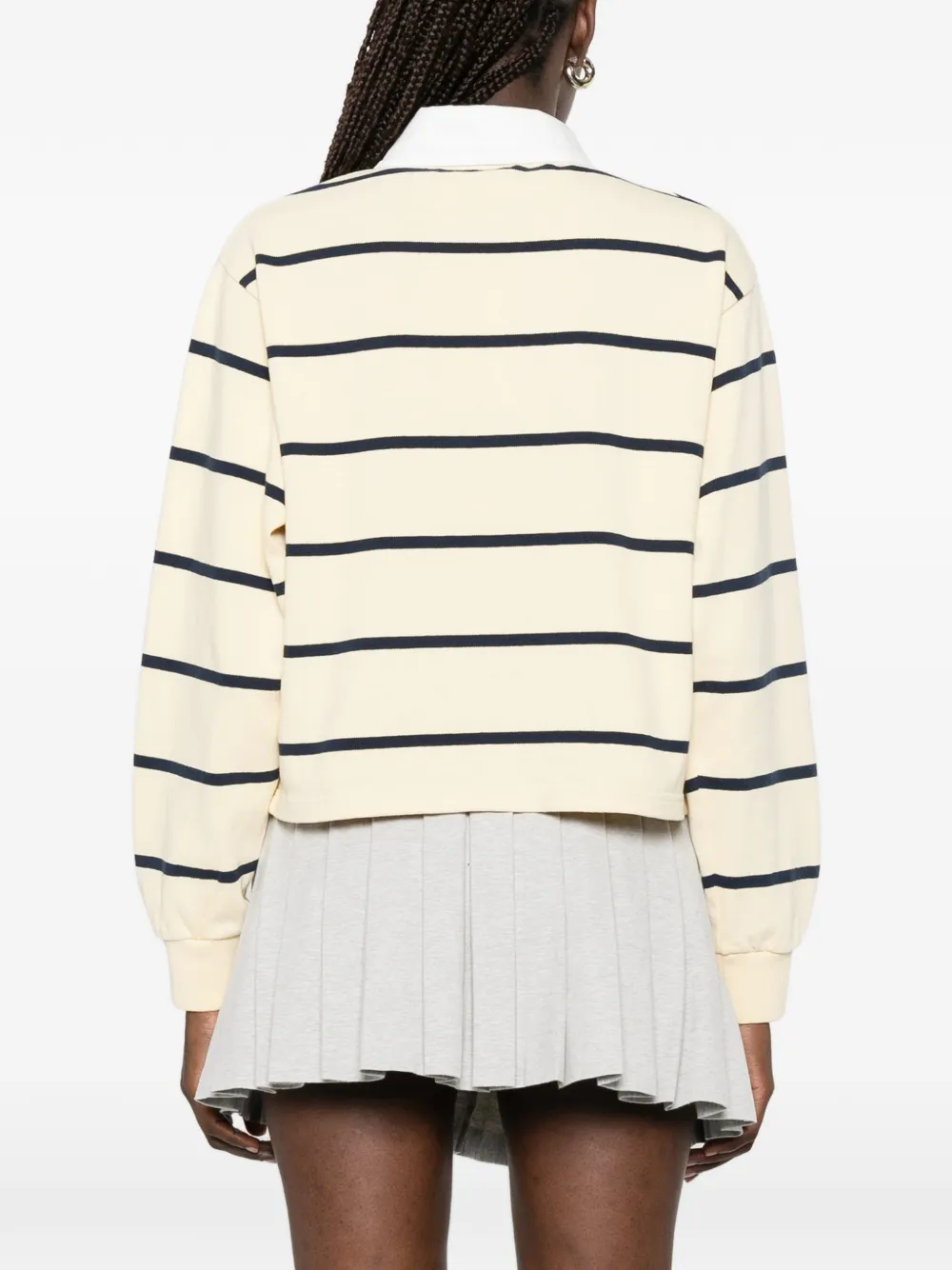Sporty & Rich Gestreept poloshirt Beige