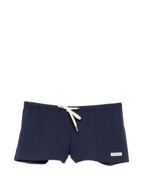 Sporty & Rich drawstring logo-patch shorts