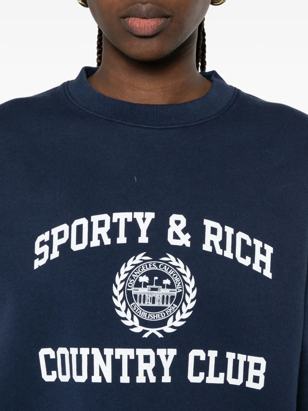 Sporty & Rich Country Club trui met logoprint Blauw