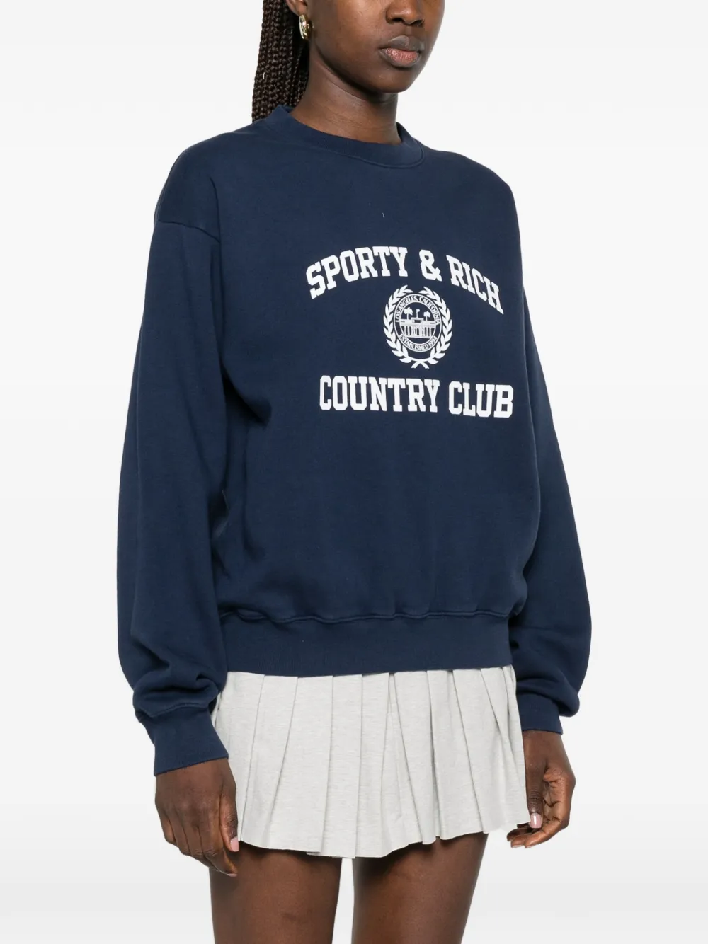 Sporty & Rich Country Club trui met logoprint Blauw