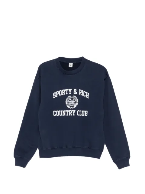 Sporty & Rich Country Club logo-print sweater