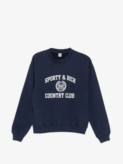 Sporty & Rich Country Club logo印花毛衣