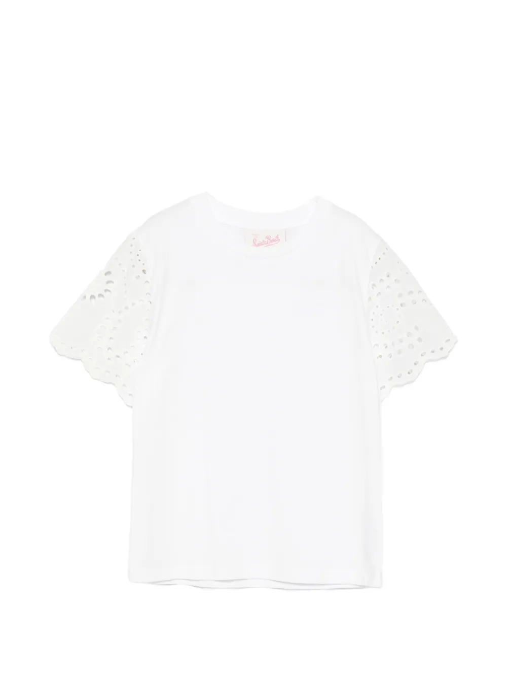 MC2 Saint Barth Kids Maisa broderie anglaise T-shirt Wit
