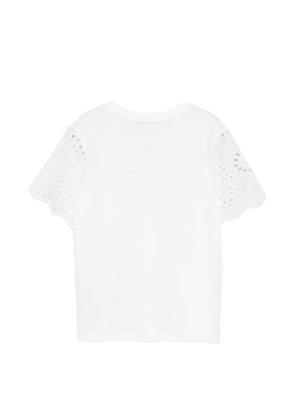 MC2 Saint Barth Kids Maisa broderie anglaise T-shirt Wit