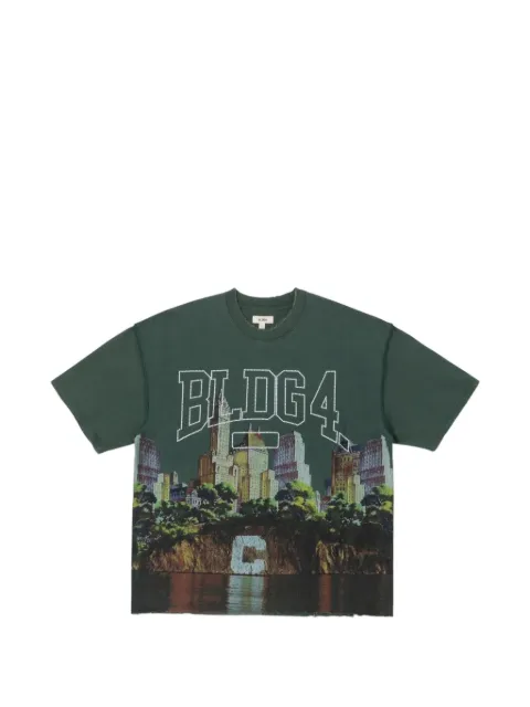 BLDG4 graphic-print distressed T-shirt