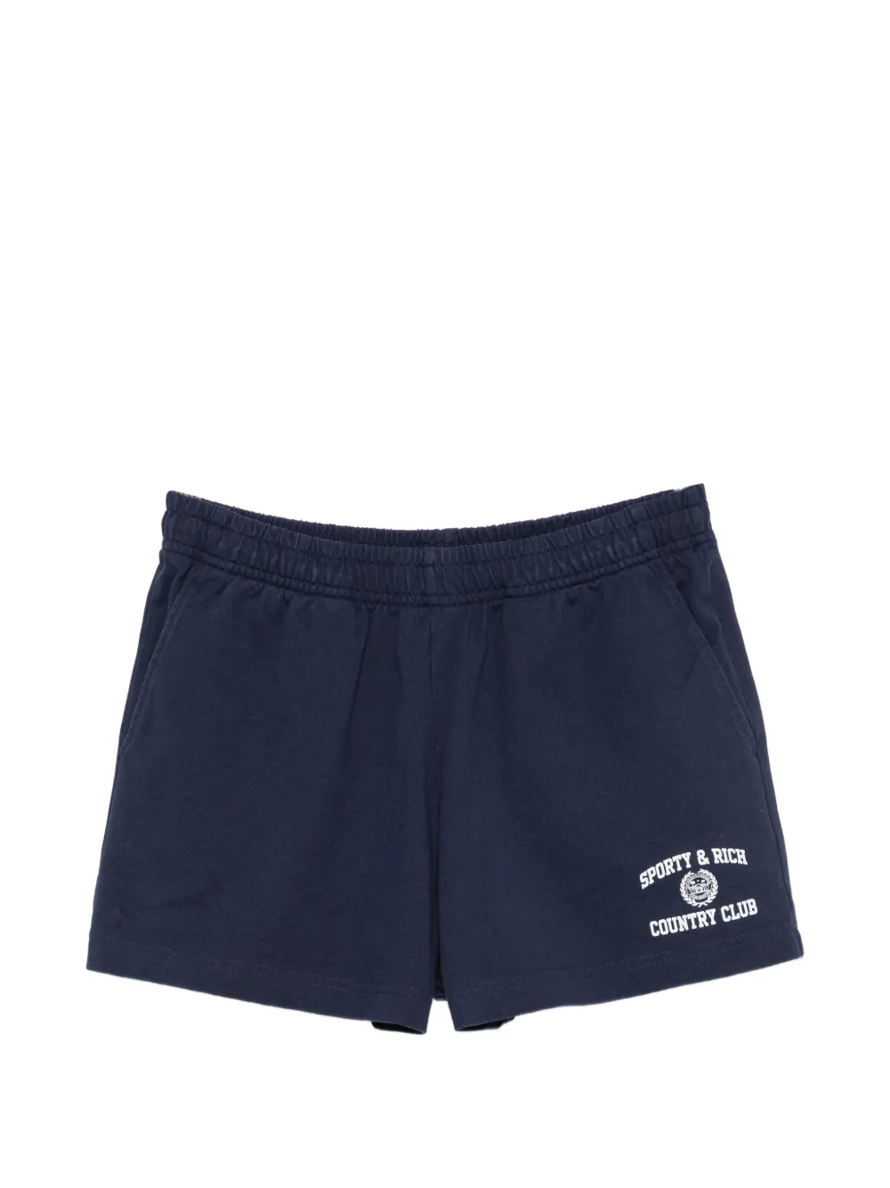 Sporty & Rich logo-print elasticated shorts - Blu