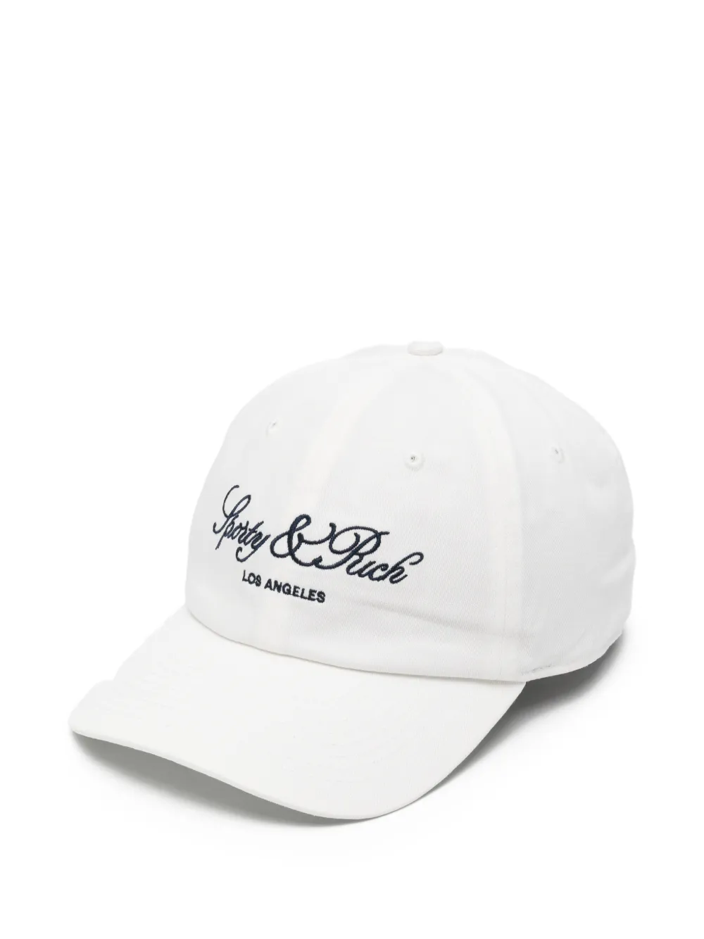 Sporty & Rich logo-embroidered baseball cap - Bianco