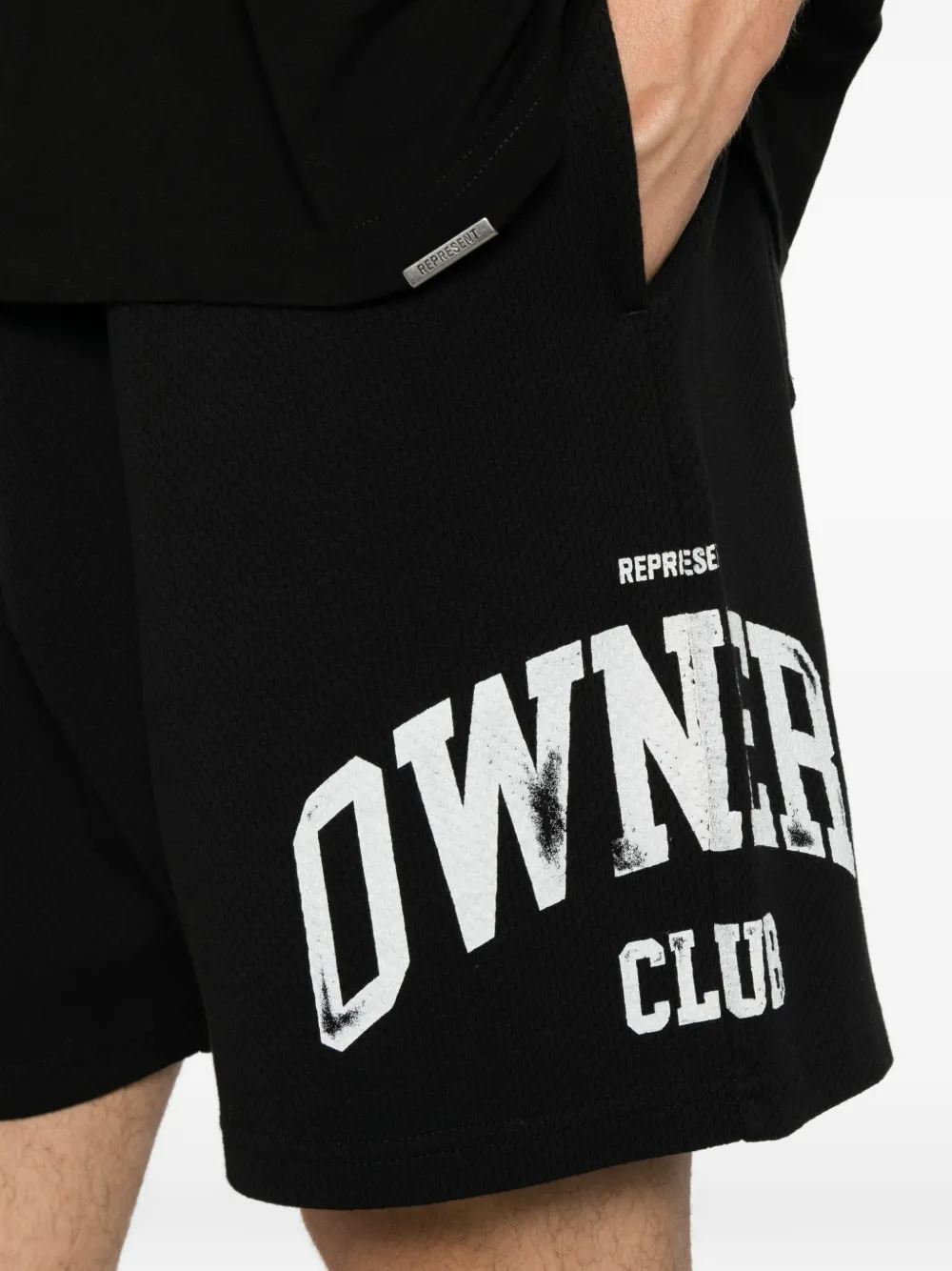 Represent Owners shorts met logoprint Zwart