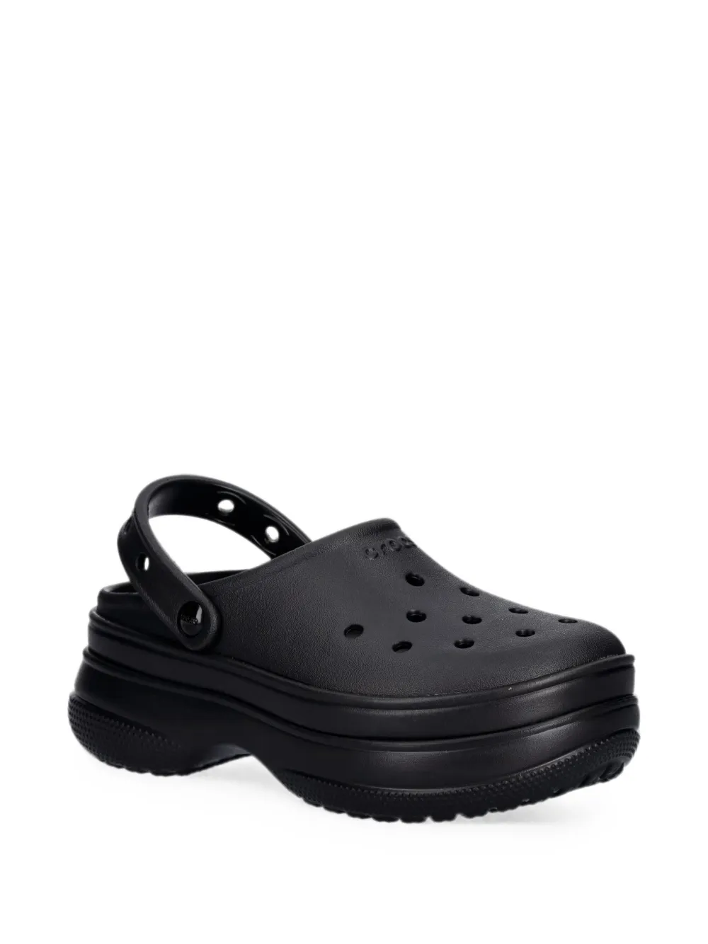 Crocs Klompen met plateauzool en geperforeerde details Zwart