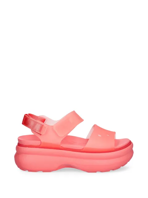 Crocs perforated platform sandals