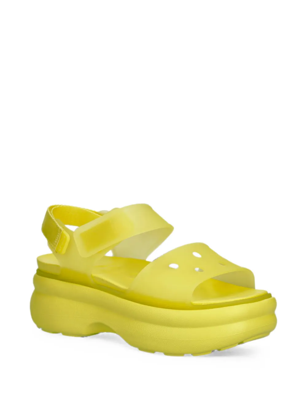 Crocs Soho Frosted Y Strap sandalen met plateauzool Geel