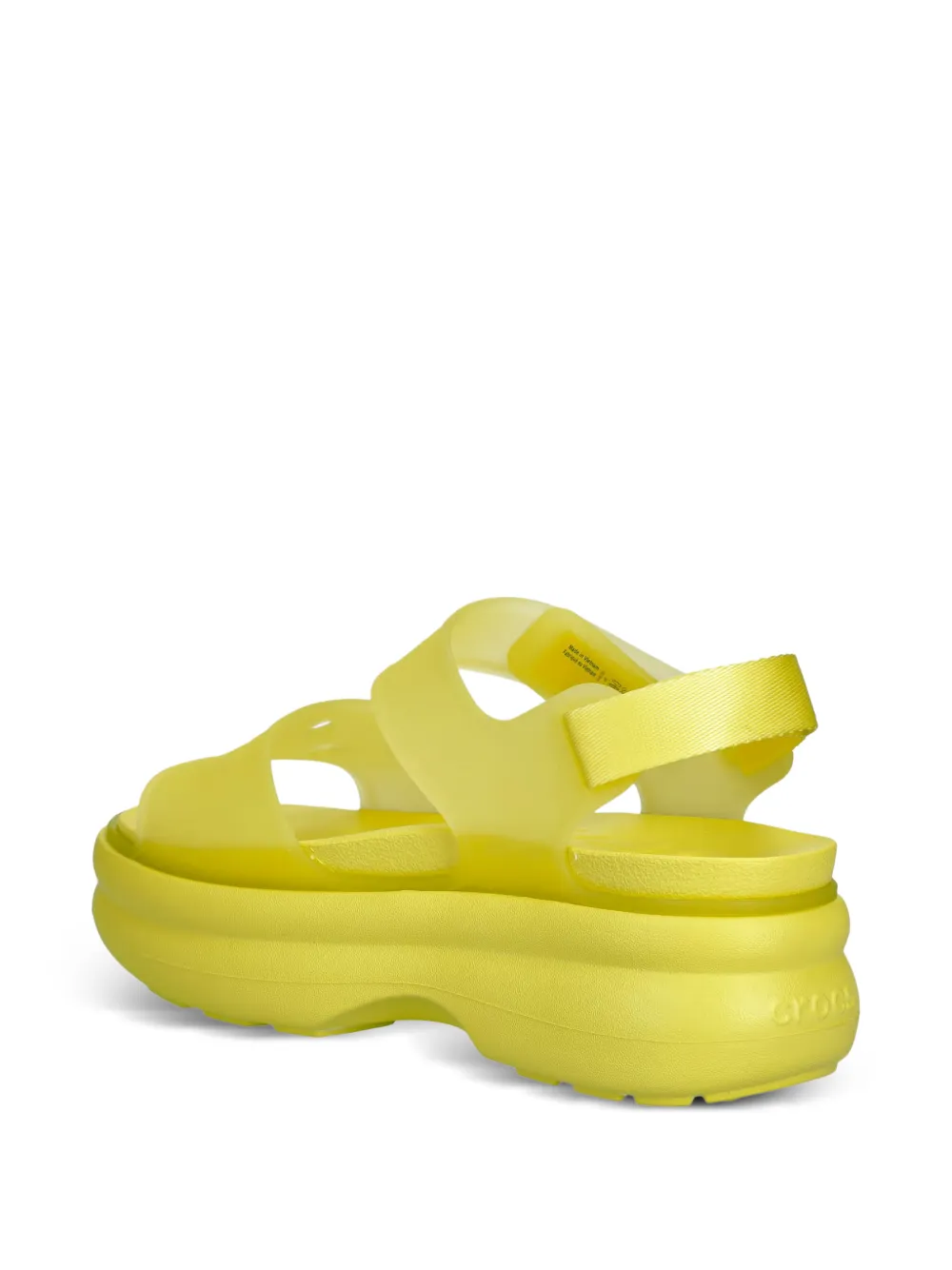 Crocs Soho Frosted Y Strap sandalen met plateauzool Geel