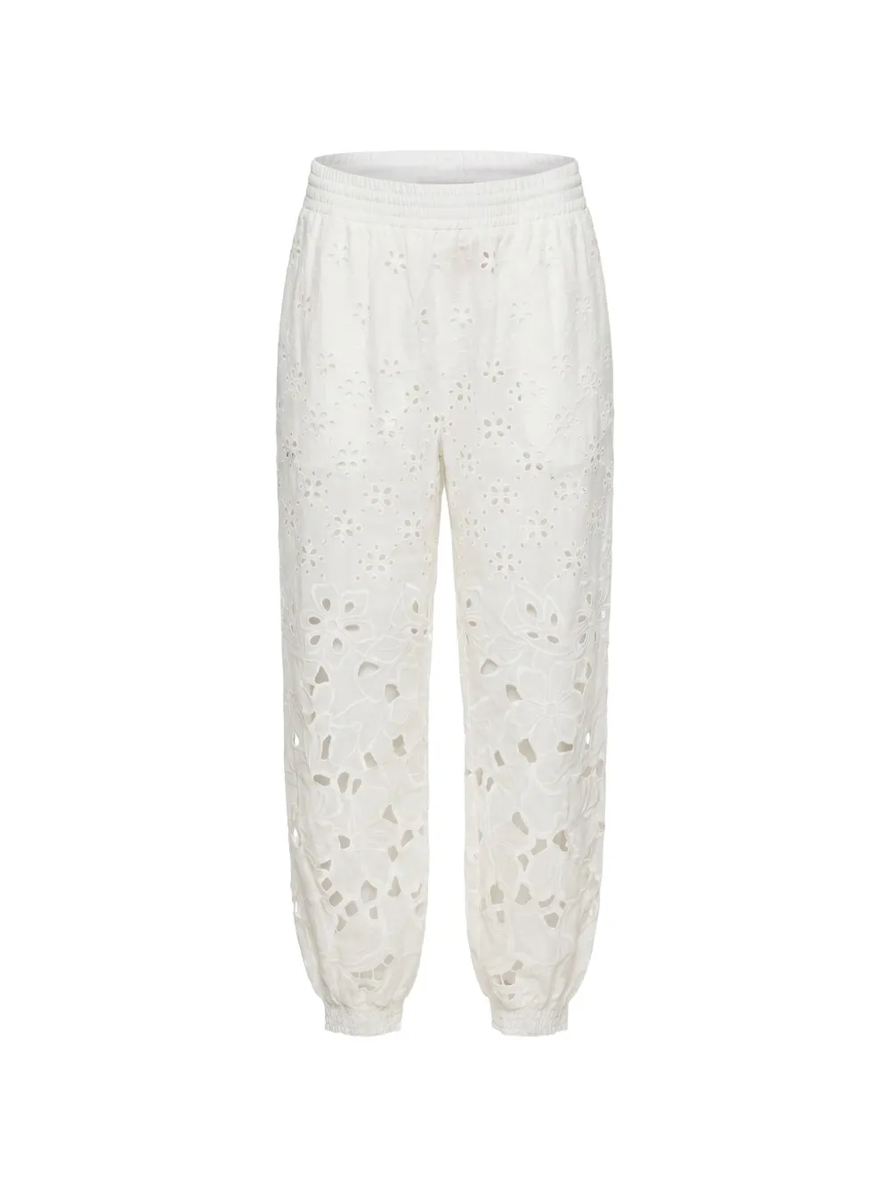 Ermanno Scervino broderie-anglaise track pants - Bianco