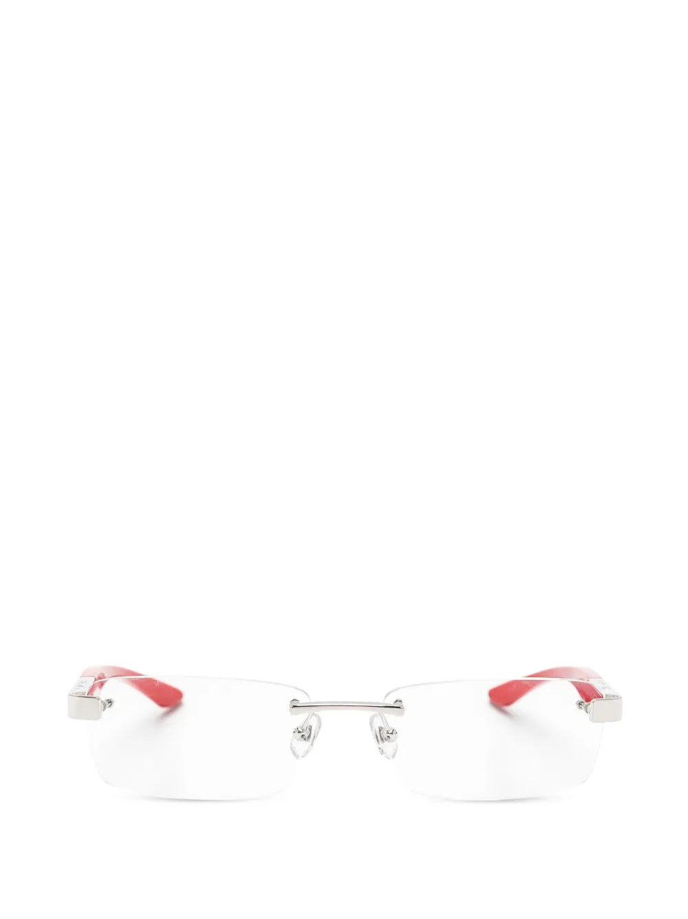 Maybach eyewear The Artist III rectangle-frame glasses - Rosso