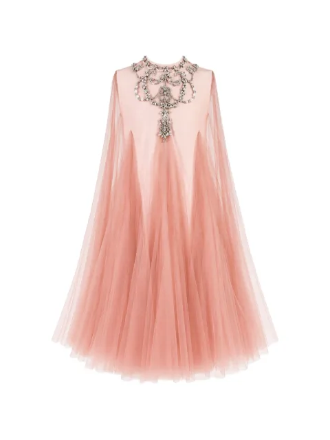 MAISON AVA crystal-embellished panelled dress