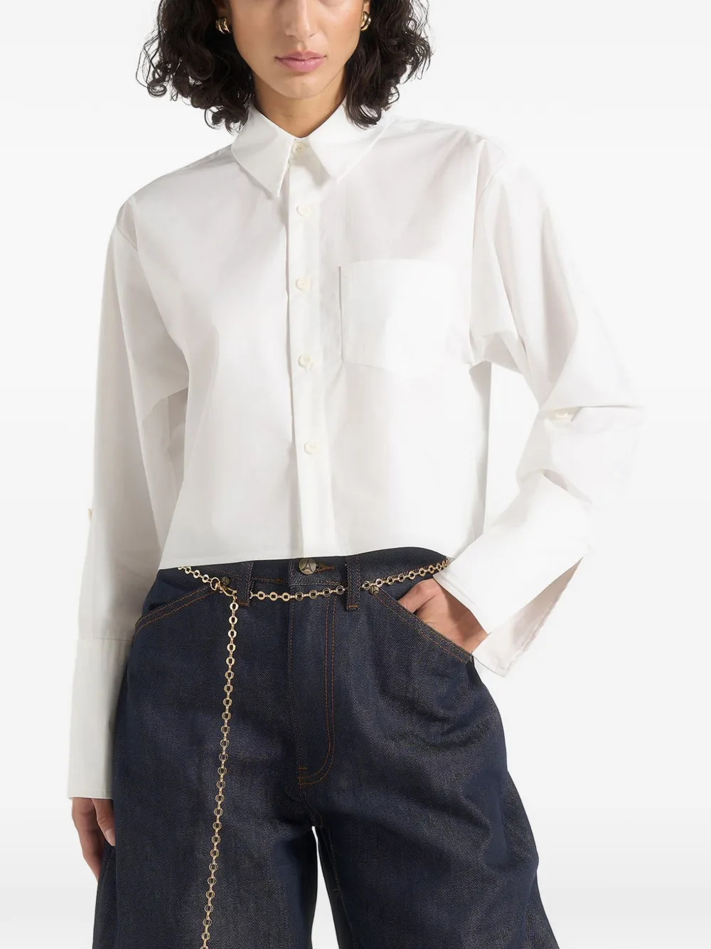 Manière De Voir Maura long-sleeve shirt - Bianco