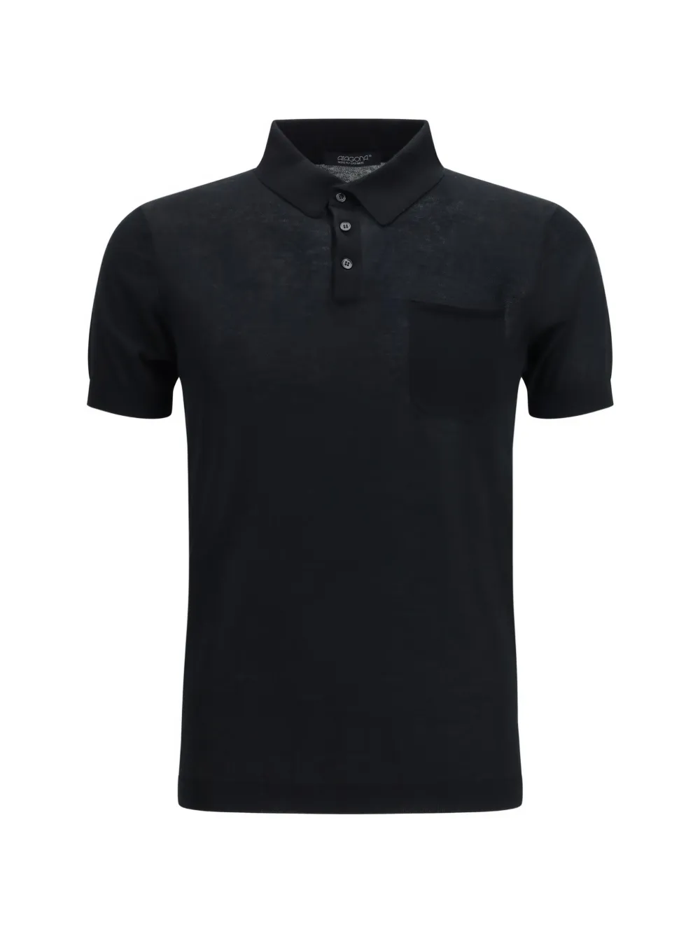 Aragona chest-pocket short-sleeve polo shirt - Nero