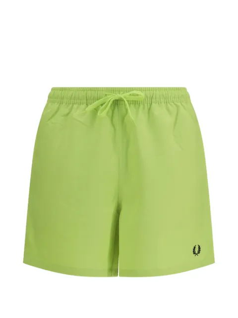 Fred Perry logo-embroidered drawstring swim shorts