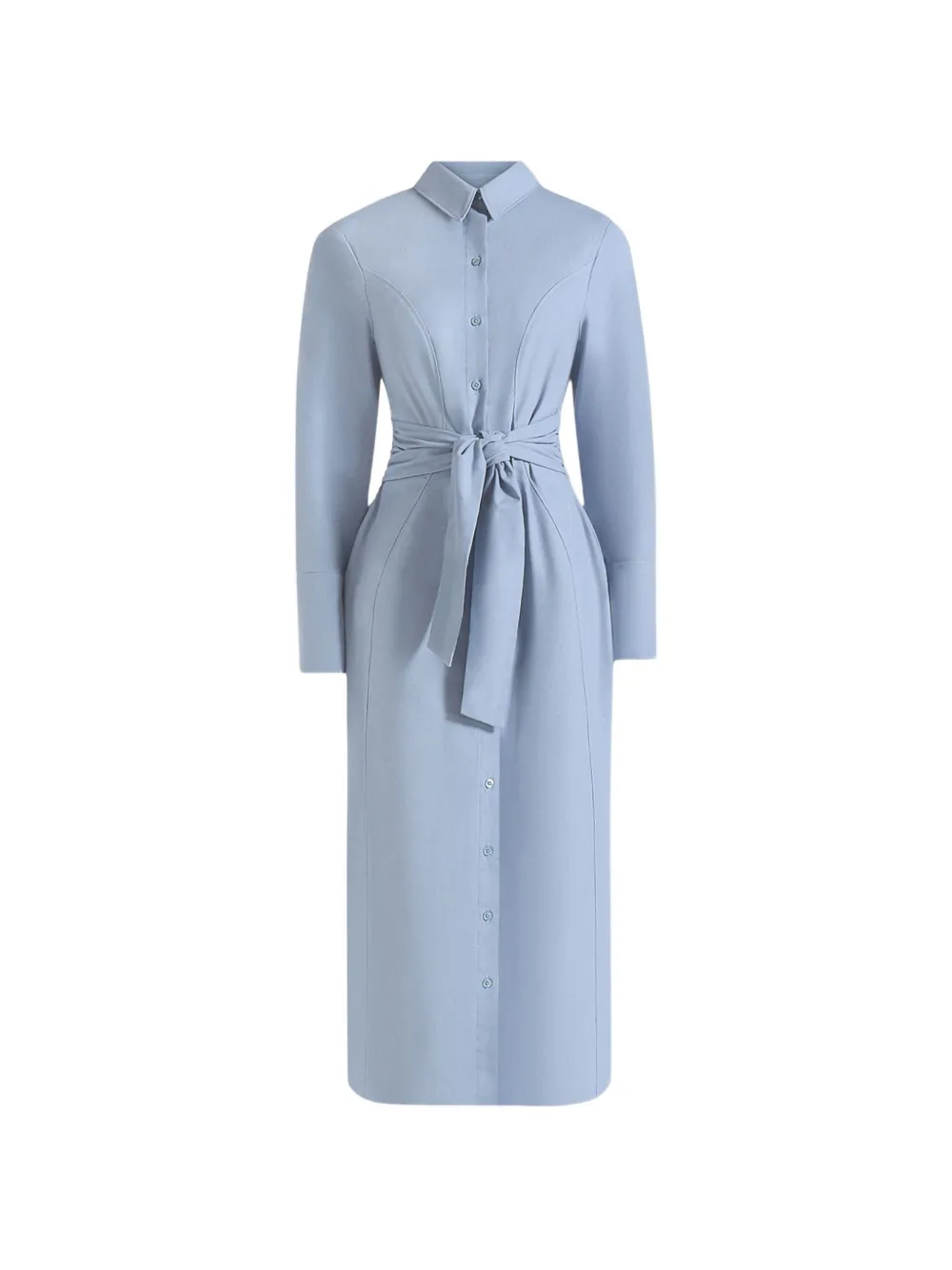 Manière De Voir Fern tie-waist midi dress - Blu
