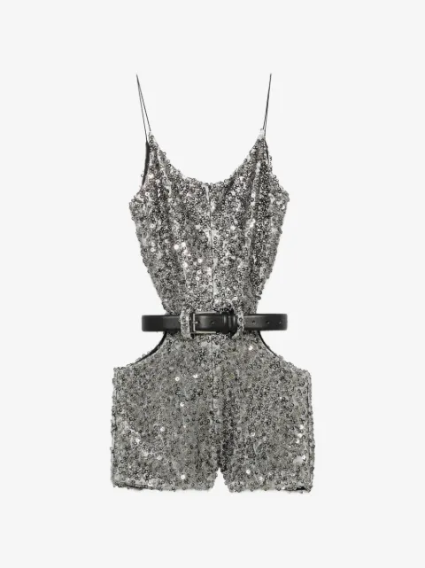 Vestiaire d'un Oiseau Libre sequin-embellished cut-out jumpsuit