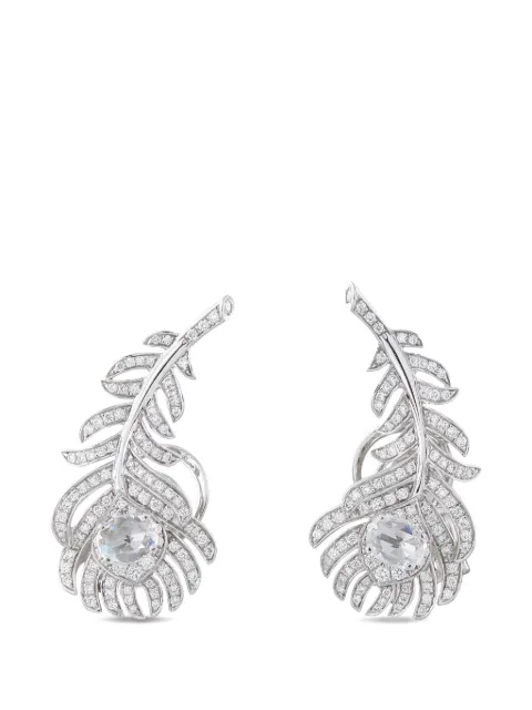 Boucheron Pre-Owned boucles d'oreilles Plume de Paon à diamants 