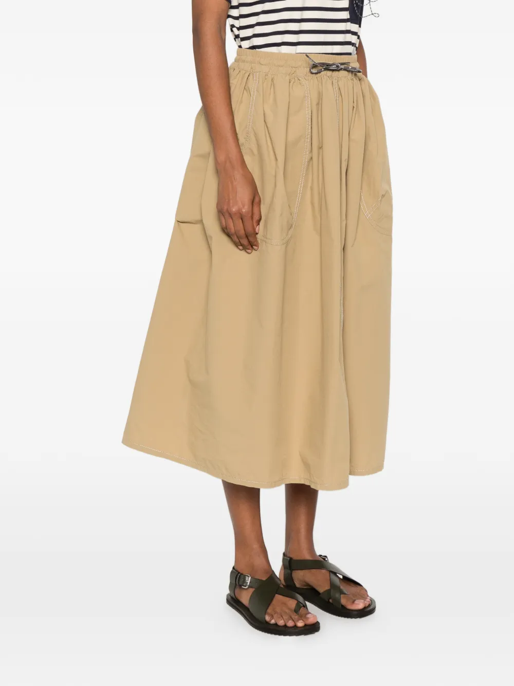 and Wander Cordura midi-rok met trekkoordsluiting Beige