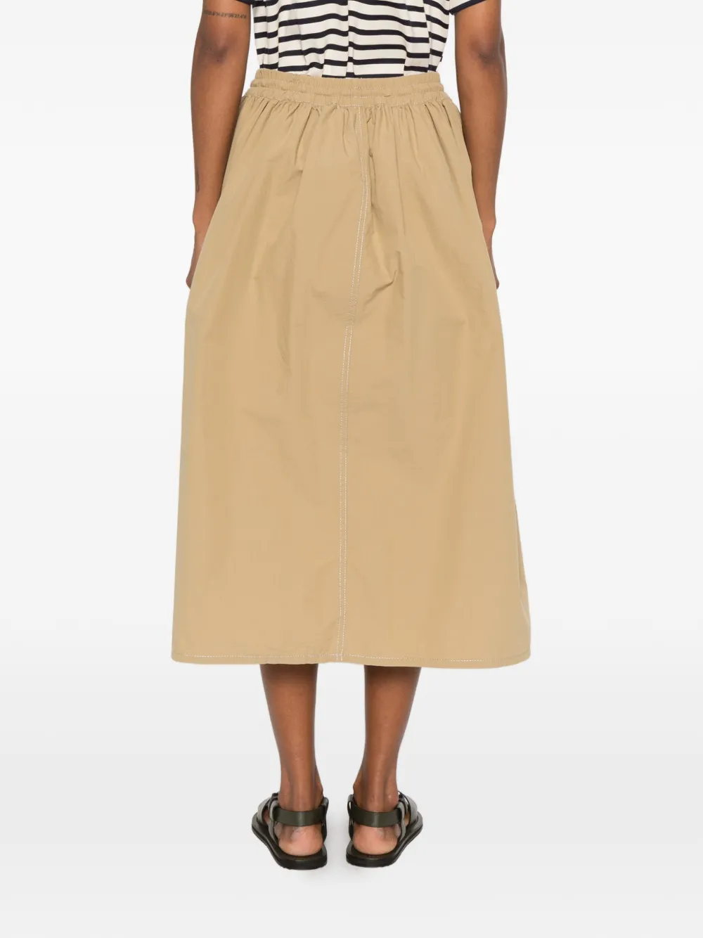 and Wander Cordura midi-rok met trekkoordsluiting Beige