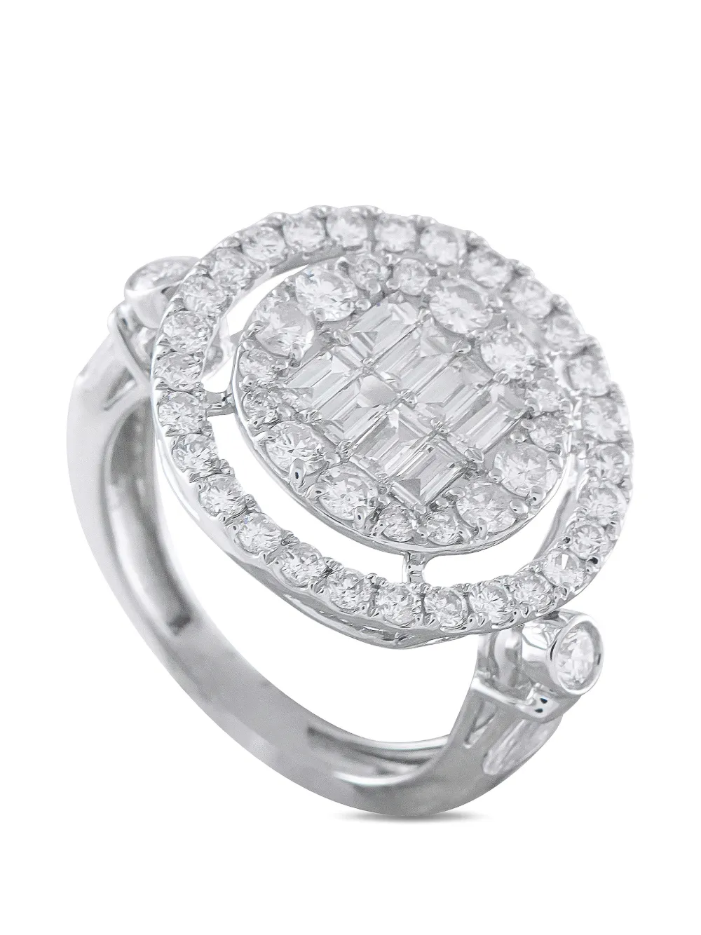 LB Exclusive diamond negative space ring - Argento