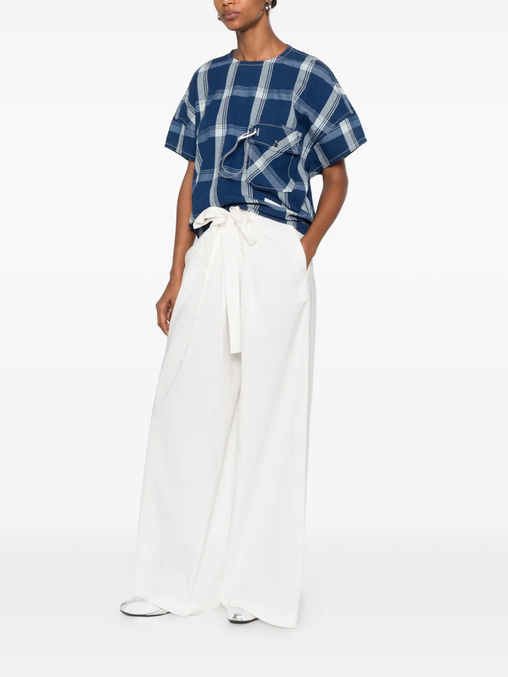  And Wander Blusa A Cuadros - Azul 