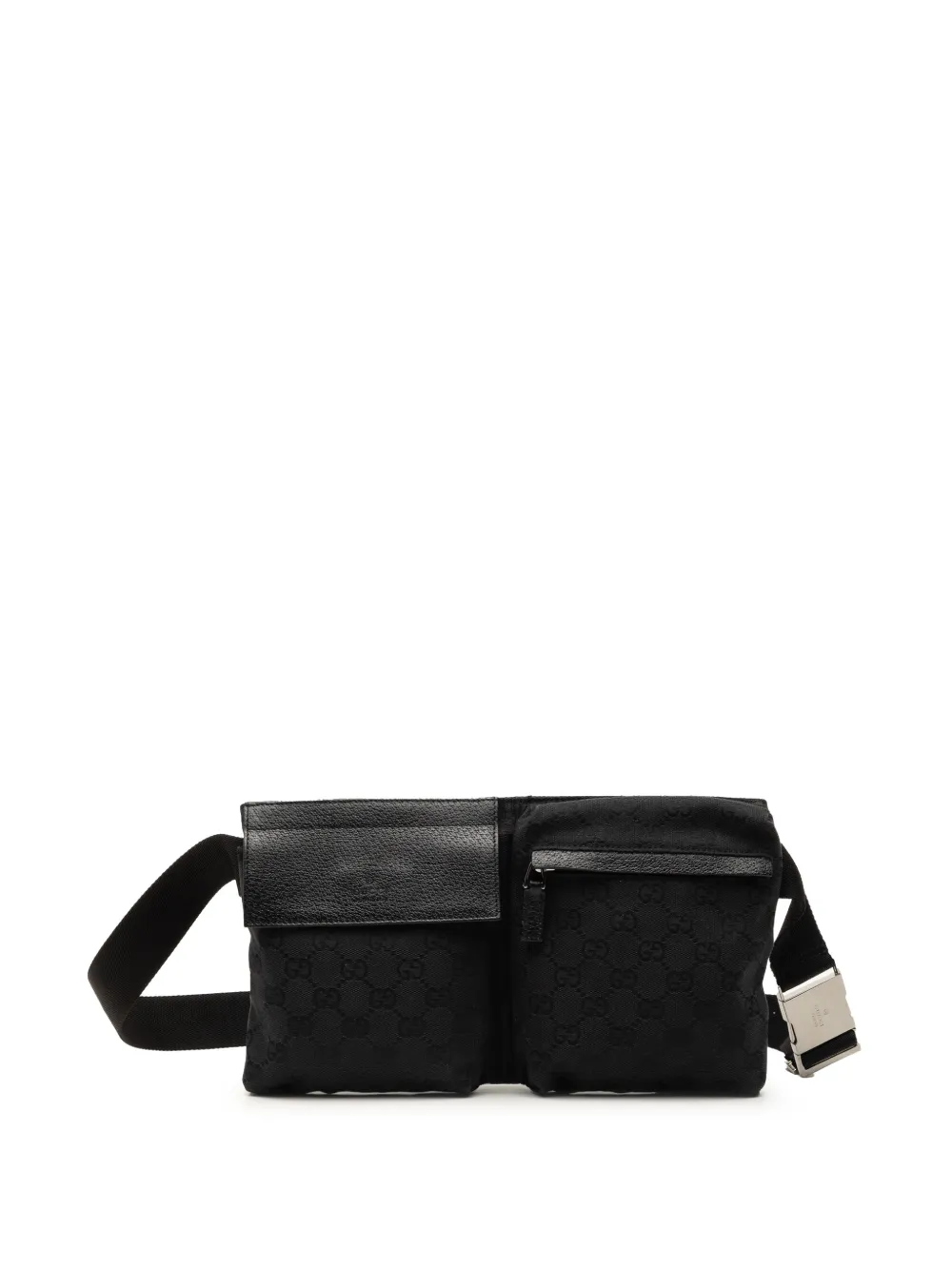 Gucci Pre-Owned 2000-2015 GG Canvas Double Pocket belt bag - Nero