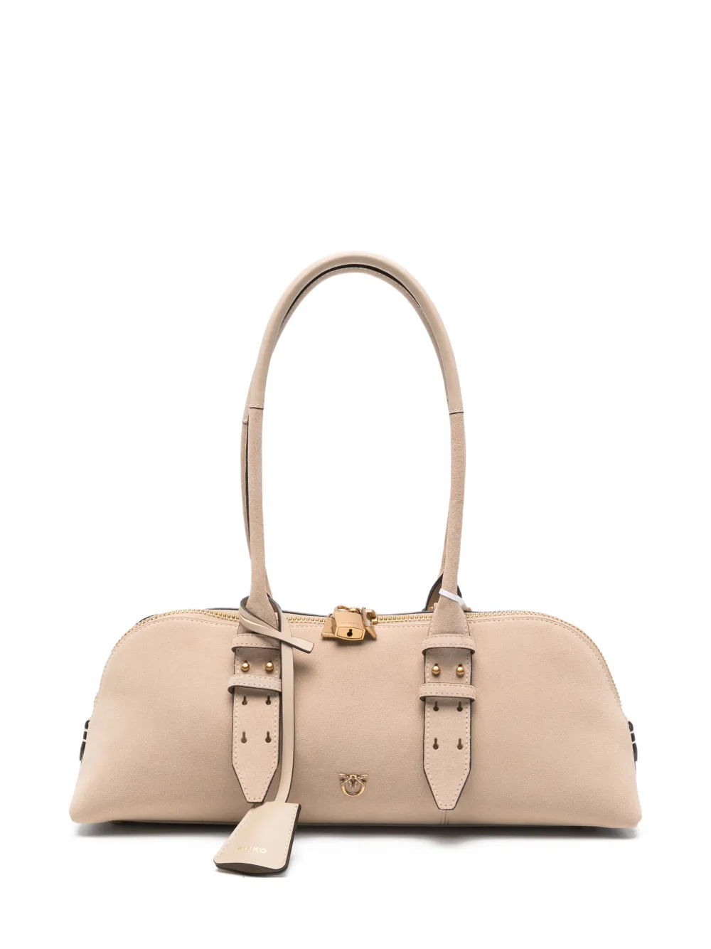 PINKO Escape buckle-detail shoulder bag - Toni neutri
