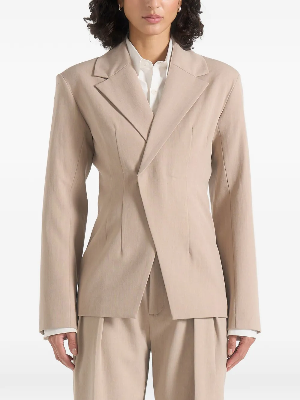 Manière De Voir Beatrice long-sleeve blazer - Toni neutri