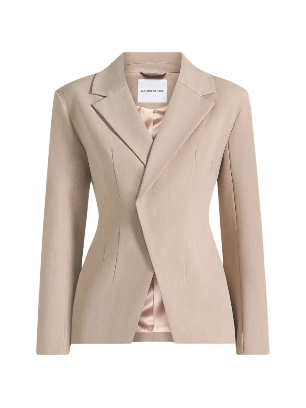 Manière De Voir Beatrice long-sleeve blazer - Nude