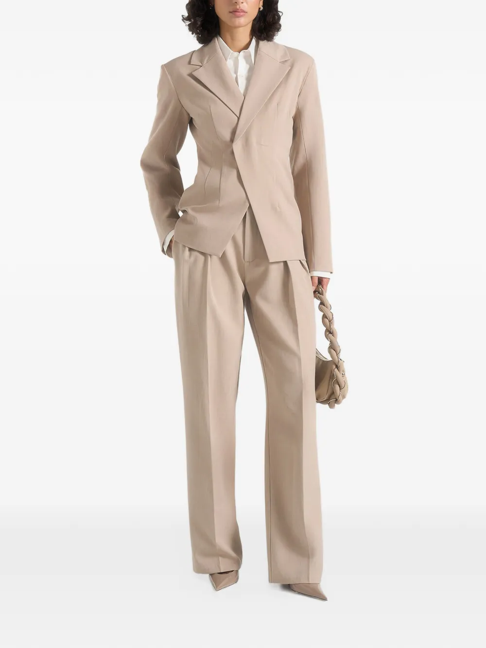 Manière De Voir Beatrice getailleerde blazer Beige