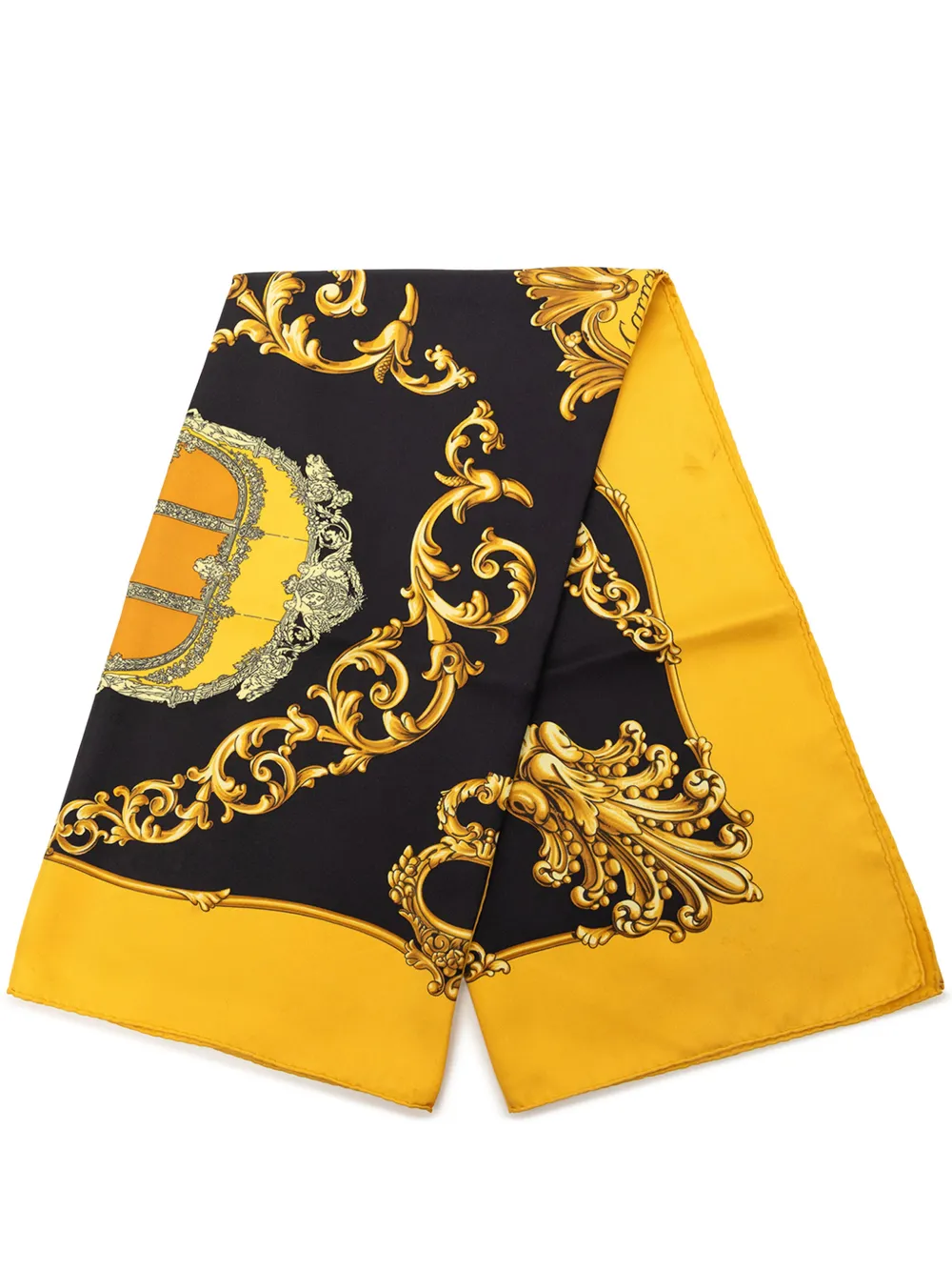 Hermès Pre-Owned 1980-2010 Carrosses d Or Silk Scarf scarves - Giallo
