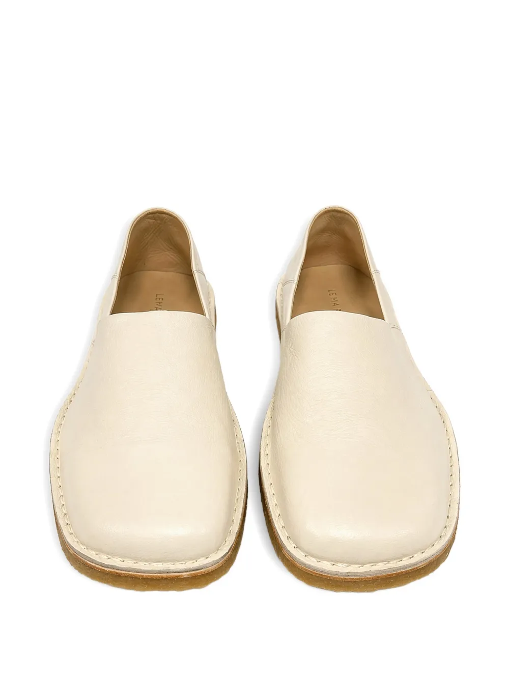 LEMAIRE square slip-on loafers Beige