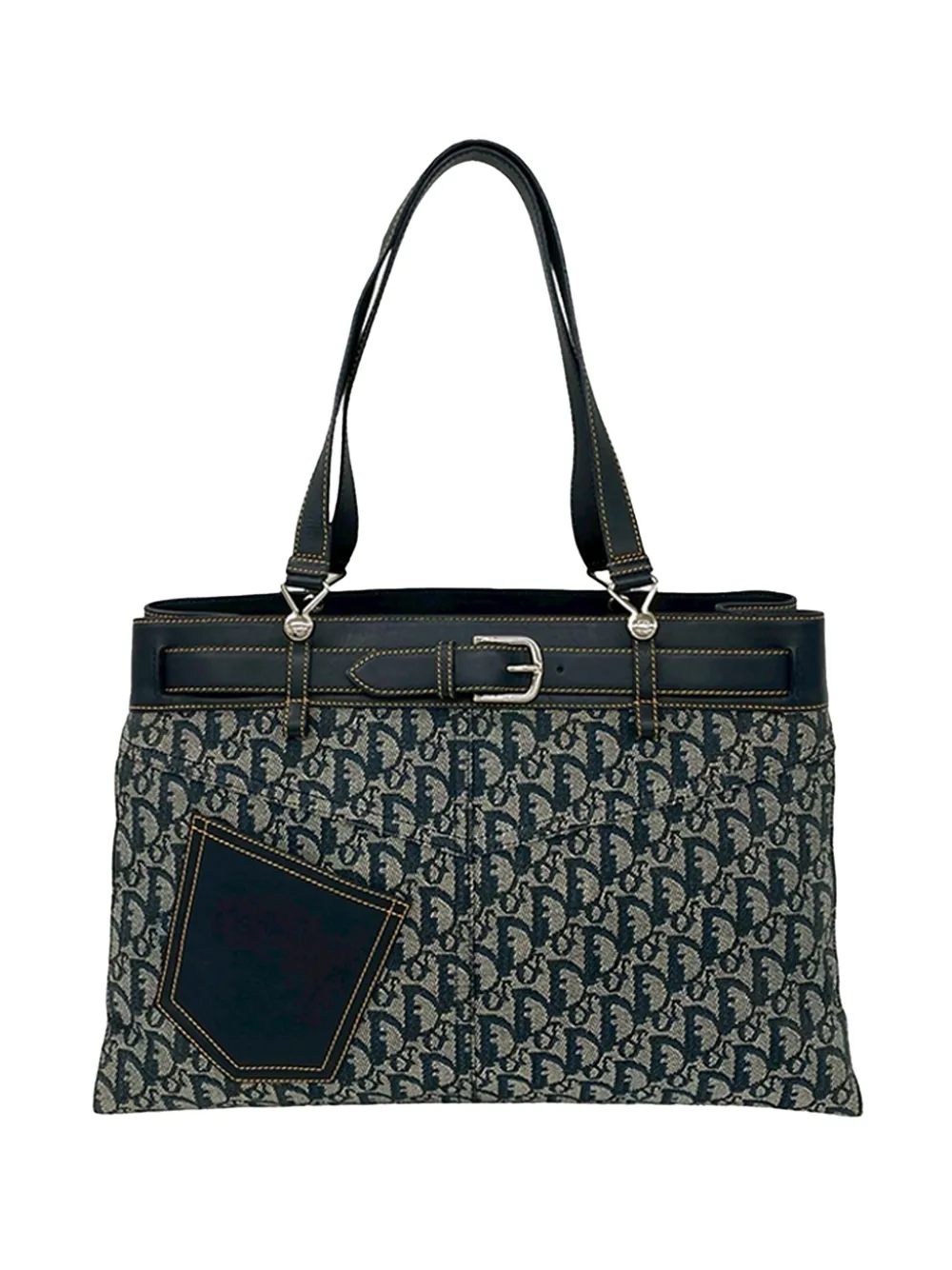 Christian Dior Pre-Owned 2000-2025 Diorissimo Trotter Canvas Jeans Pocket tote bag - Blu