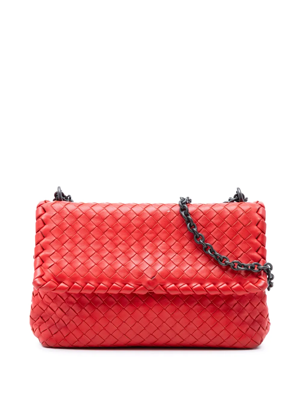 Bottega Veneta Pre-Owned 2012-2026 Small Nappa Intrecciato Olimpia shoulder bag - Rosso