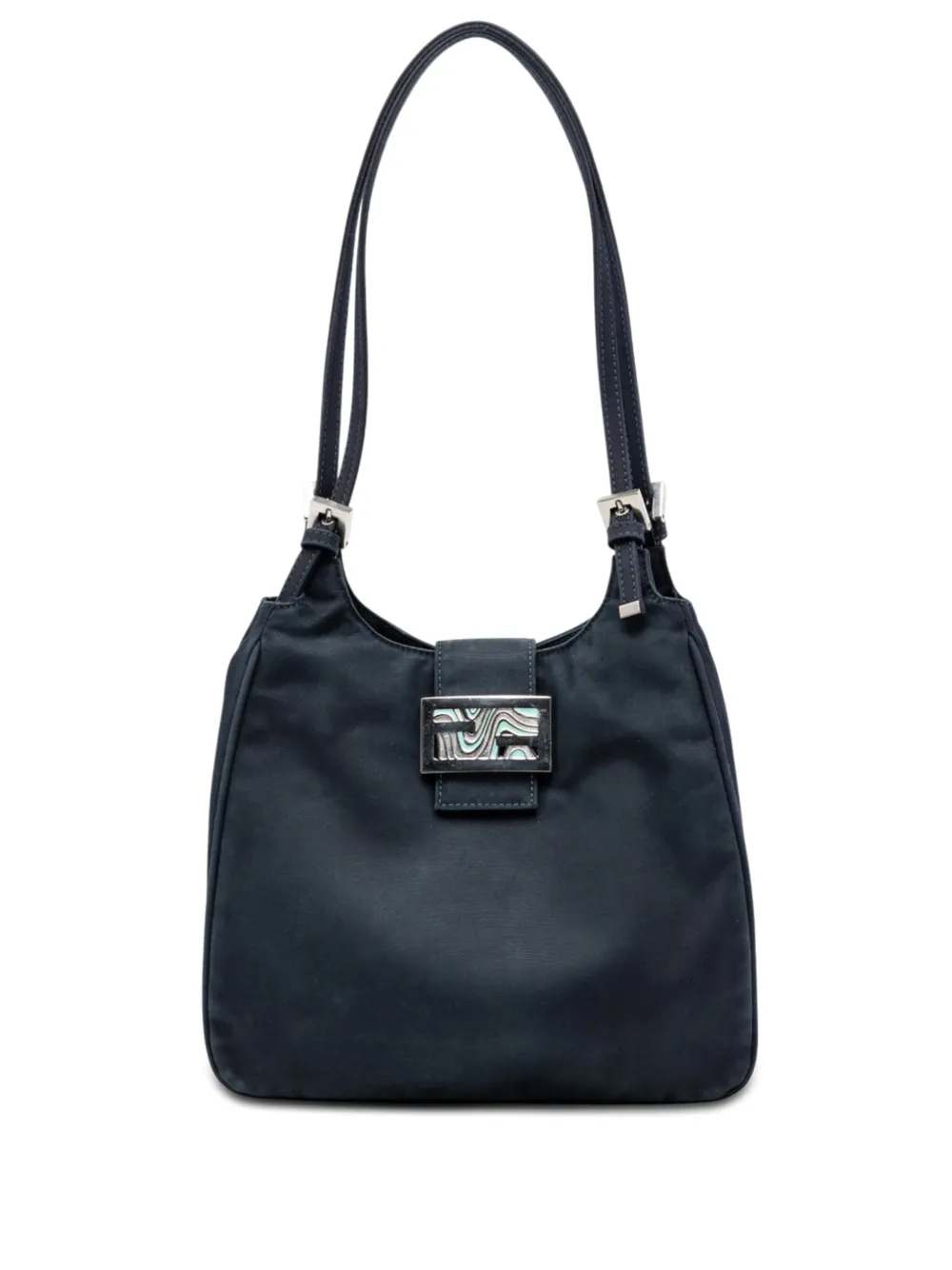 Fendi Pre-Owned 2000-2010 Canvas FF Marble shoulder bag - Blu