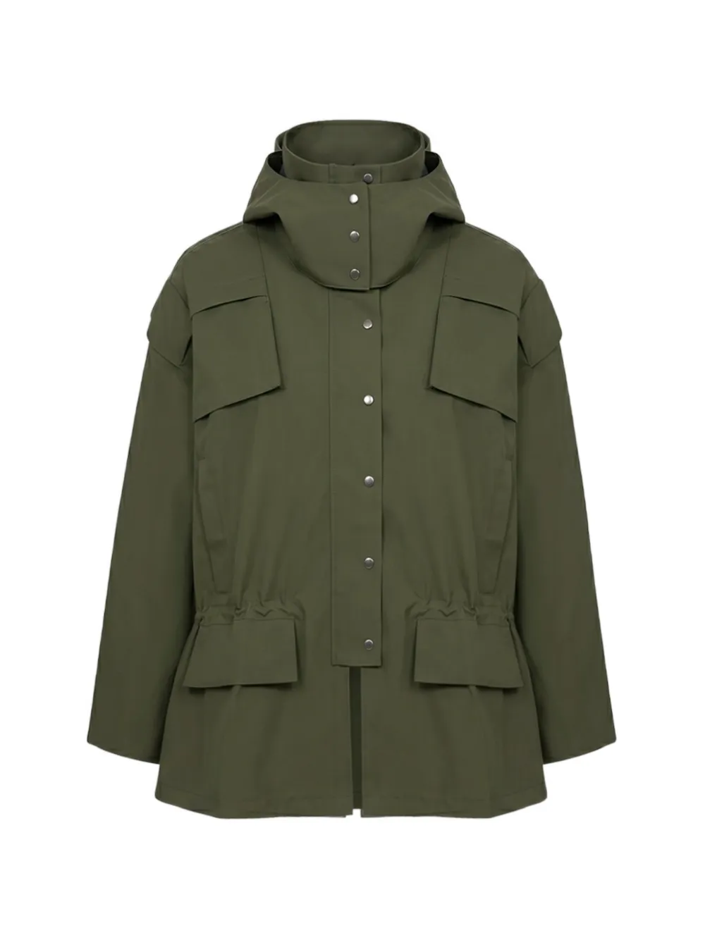 Fidan Novruzova Clio drawstring-waist parka - Verde