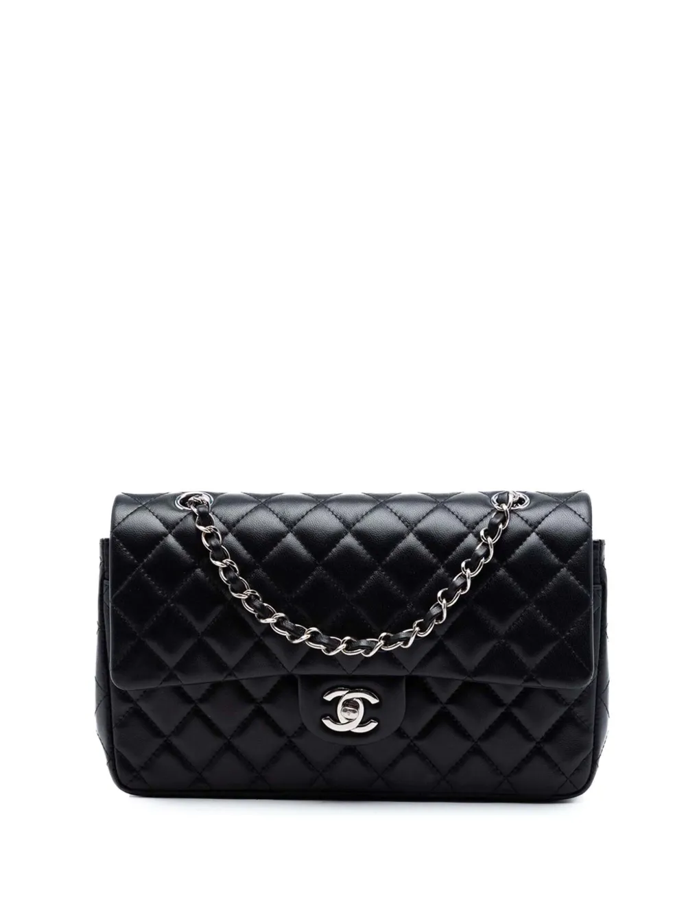 CHANEL Pre-Owned 2014 Medium Classic Lambskin Double Flap shoulder bag - Nero